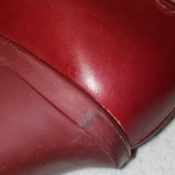 Massimo Red Leather square toe, block heels, 8.5 - Picture 9 of 14